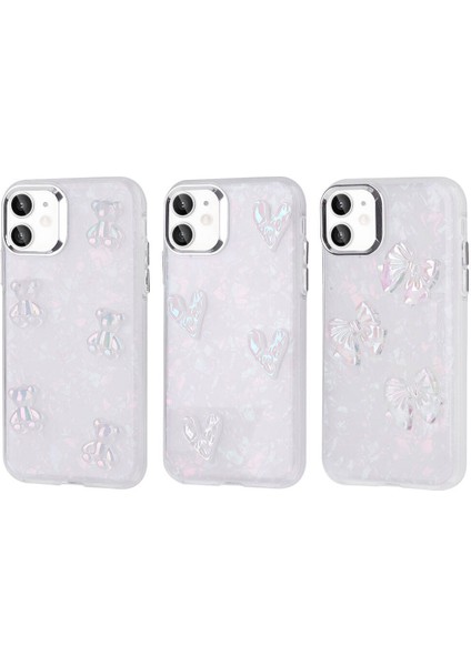 Apple iPhone 11 Kılıf Kabartma Figürlü Parlak Senk Eralli Silikon Kapak-Ayı fiyatları