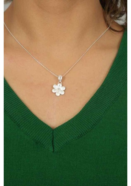 Kadın Çiçek Model Telkari Gümüş Kolye 2020082 fırsatları