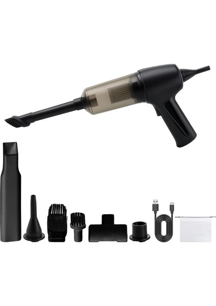 Siyah Şarjlı Araç Içi El Süpürgesi