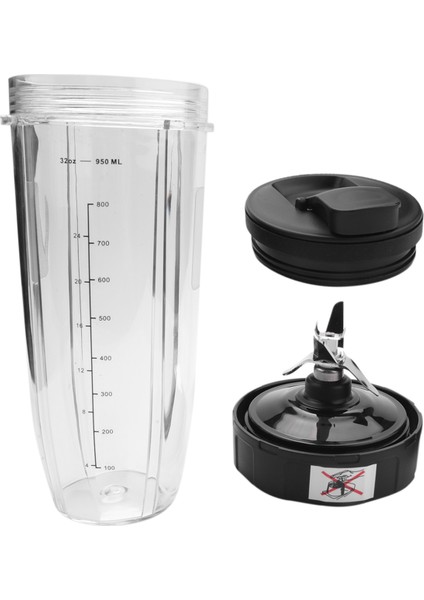 32 Oz Kupa, Bazı Ile Kapalı ve Blade 7 Fıns Dişli Değiştirme Parçaları Bıçak Blade Montajı Nutri Ninja BL450/ BL456/ BL455 (Yurt Dışından) modelleri