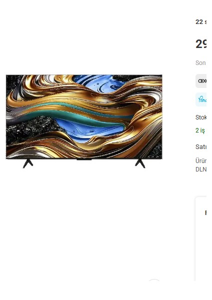 65P755 65'' 163 Ekran Uydu Alıcılı 4K Ultra HD Google Smart LED TV