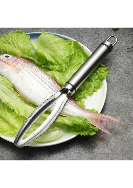 Balık Pulları Fırçası Balık Pulları Temizleyici Paslanmaz Çelik Tırtıklı Kolay Çıkarılabilir Balık Pulları Temizleme Fırçası Mutfak Aletleri (Yurt Dışından) fırsatları