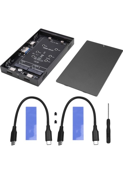 HDD Muhafazası M.2 Nvme Çift Bölmeli HDD Muhafazası Gen2 10 Gbps Hub Yerleştirme Istasyonu HDD Aksesuarları (Yurt Dışından) modelleri