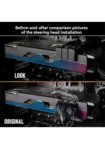 8-Pin Pcle 3.0 Gpu Güç Adaptörü 180 Derece Konnektör Güç Sağ Açı Dirsek Adaptörü Masaüstü Bilgisayarlar Grafik D (Yurt Dışından) modelleri