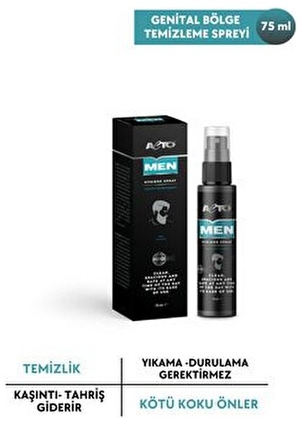 Men Hijyen Spreyi 75 ml Paraben ve Alkol İçermez Tüm Cilt Tiplerine Uygun fiyatları