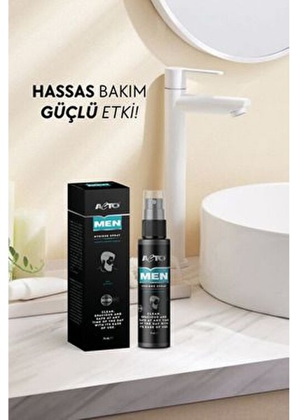 Men Hijyen Spreyi 75 ml Paraben ve Alkol İçermez Tüm Cilt Tiplerine Uygun indirimleri