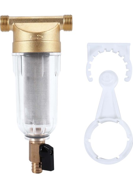 4 Bölünmüş Ağızlı Su Filtresi Ön Arıtıcı Bakır Kurşun Ön Filtre Geri Yıkama Pas Kirletici Tortu Borusunu Temizler (Yurt Dışından) fiyatları