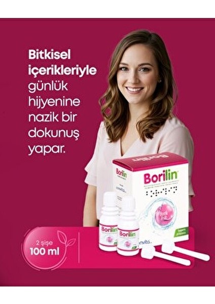 Borilin Dış Genital Bölge Temizleyici 2 x 100 ml Hassas Ciltler İçin Özel Formül fiyatları