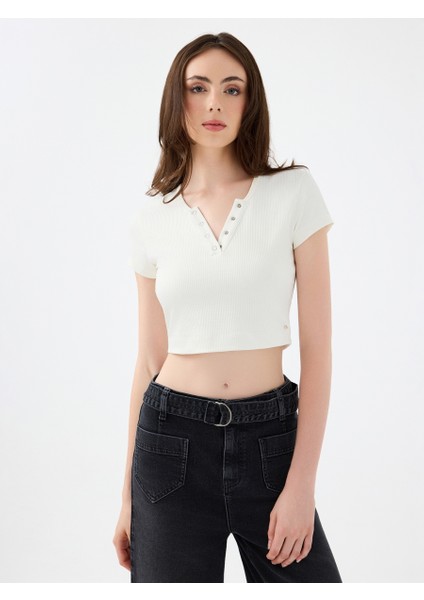 Crop Kadın Tshirt K.kol