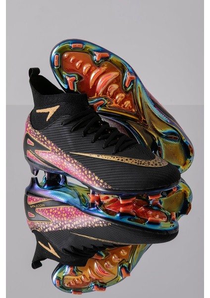 Erkek Halı Saha Kramponu Ithal Taban, Çim Saha, Yarım Çoraplı, Ergonomik, Ayağı Saran, Esnek ve Konforlu Futbol Ayakkabısı