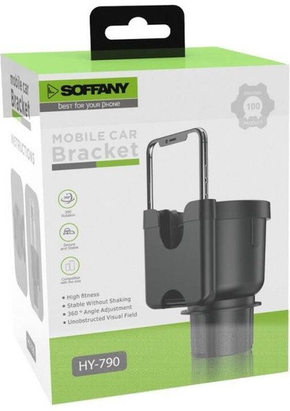HY-790 360° Araç Telefon ve Bardak Tutucu indirimleri