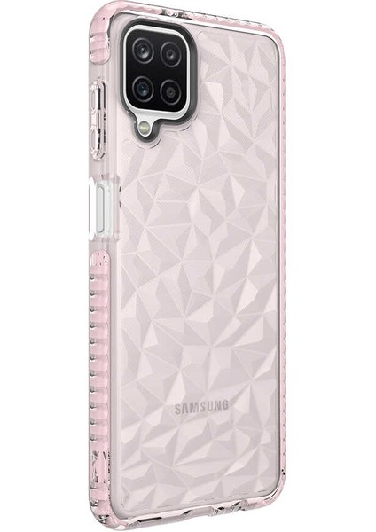 Galaxy A12 Kılıf Senk Buzz Kapak-Pembe
