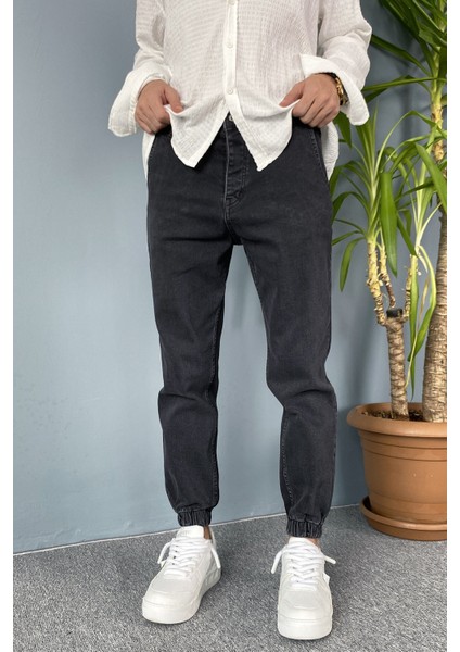 Paçası Lastikli Boyfriend Jogger Kot Pantolon