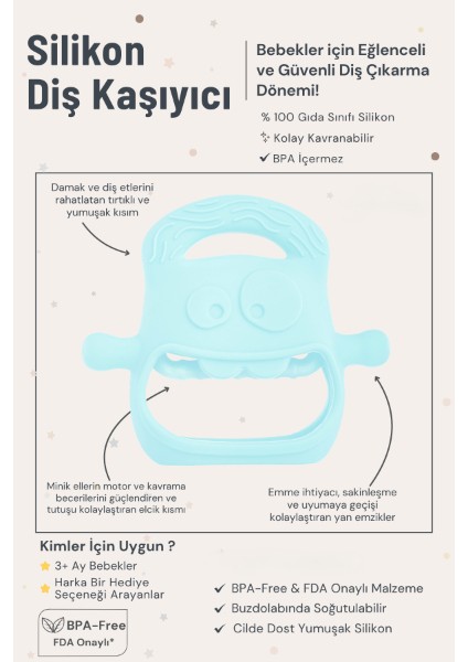 Mavi Bebek Silikon Diş Kaşıyıcı modelleri