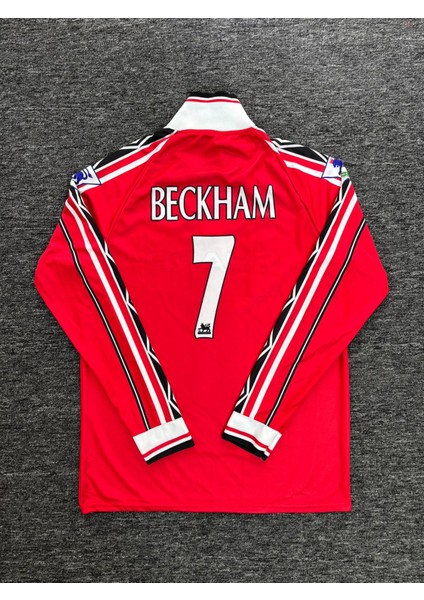 Beckham 7 UNITED1998/00 Sezon Nostalji Uzun Kol Yakalı Forması