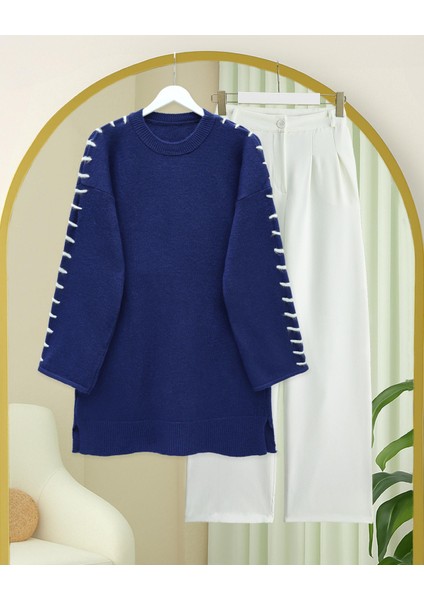 Kolları Ipli Çizgili Yumoş Triko Tunik fiyatları