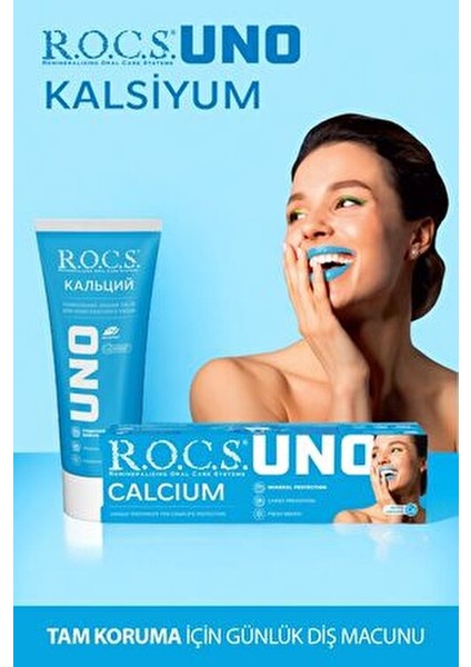 Uno Kalsiyum Koruyucu Diş Macunu Naneli Ferahlatıcı 74 gr Diş Sağlığı İçin