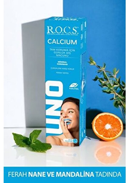 Uno Kalsiyum Koruyucu Diş Macunu Naneli Ferahlatıcı 74 gr Diş Sağlığı İçin