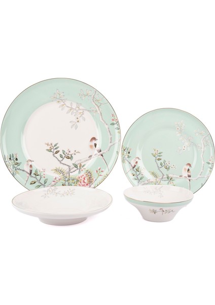Bird Garden 24 Parça 6 Kişilik Yemek Takımı modelleri