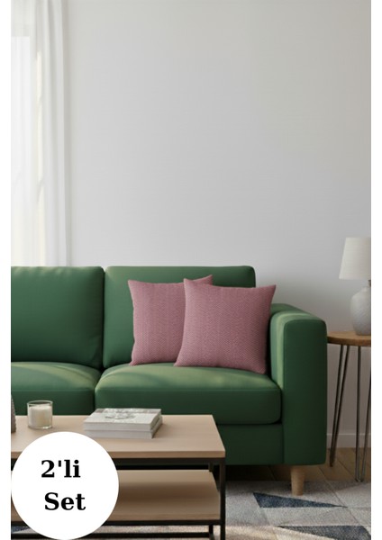 Bordo Pamuklu Dekoratif Kırlent Kılıfı 43X43 2 Adet fiyatları