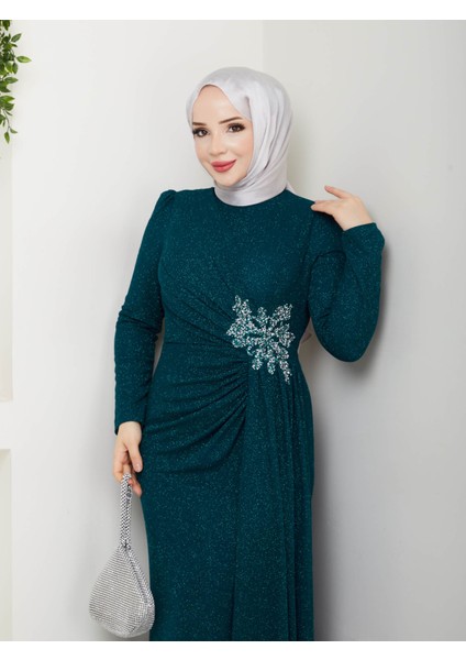 Simli Aksesuar Detaylı Abiye fiyatları