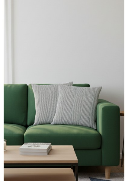 Gri Pamuklu Dekoratif Kırlent Kılıfı 43X43 2 Adet fiyatları