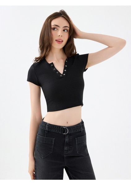 Crop Kadın Tshirt K.kol