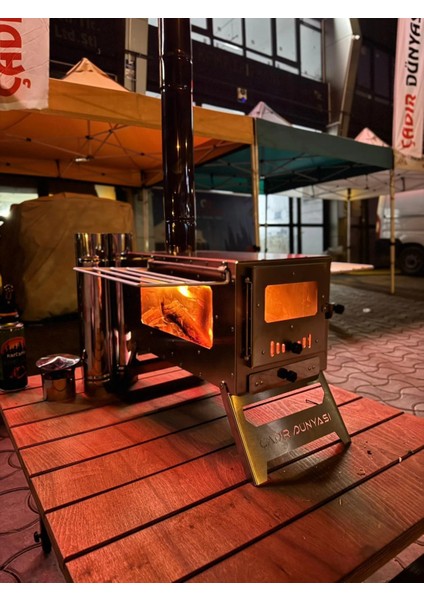 Krom Lüks Çadır Sobası