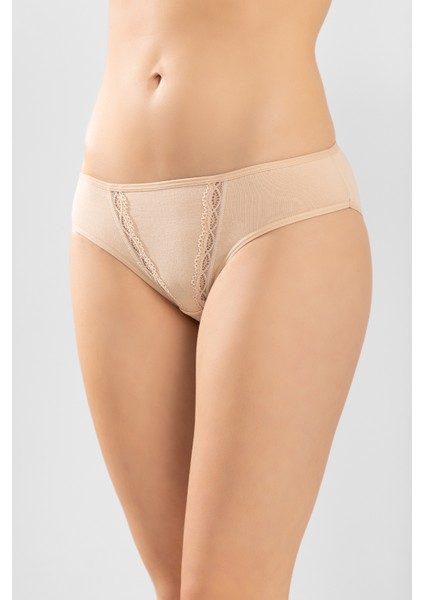 Kadın Zikzak Işlemeli Külot 3'lü Set 8046 Ten Rengi modelleri