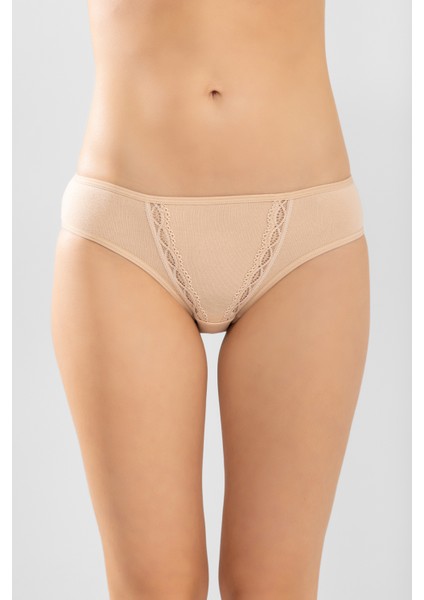 Kadın Zikzak Işlemeli Külot 3'lü Set 8046 Ten Rengi fırsatları