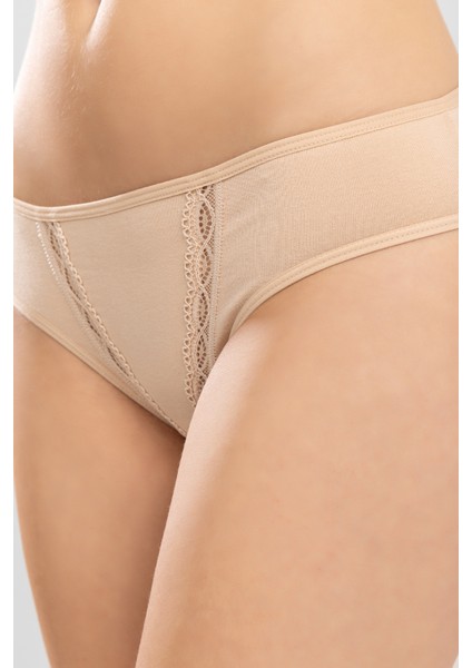 Kadın Zikzak Işlemeli Külot 3'lü Set 8046 Ten Rengi indirimleri