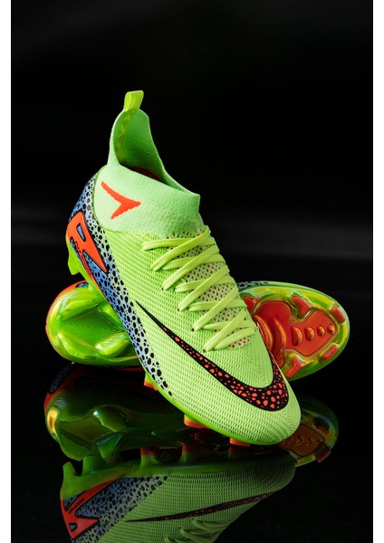 Erkek Halı Saha Kramponu Ithal Taban, Çim Saha, Yarım Çoraplı, Ergonomik, Ayağı Saran, Esnek ve Konforlu Futbol Ayakkabısı