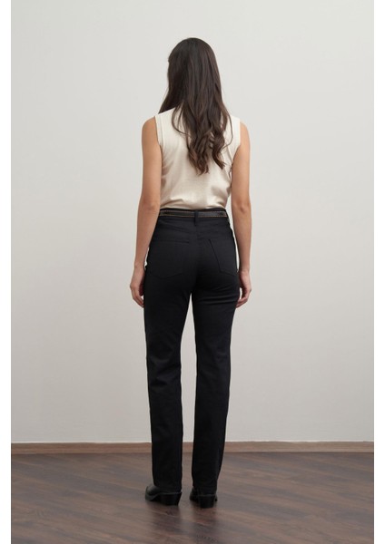 Siyah-Boru Paça Gabardin Pantolon modelleri