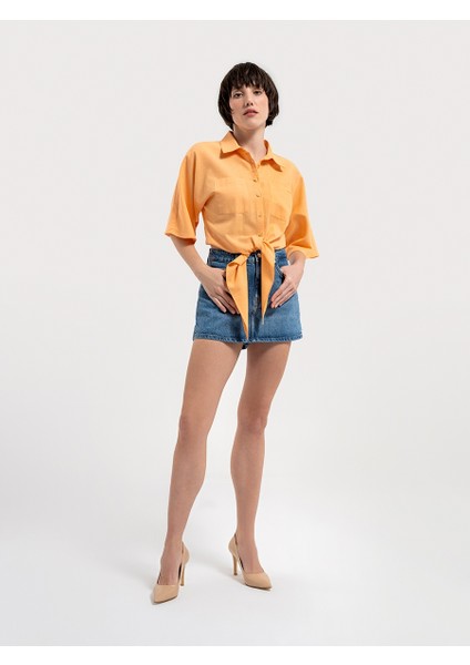Regular Fit Kadın Gömlek K.kol