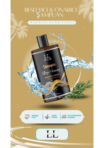Dökülen ve Geç Uzayan Saçlara Biberiye ve Kolejenli Yoğun Bakım Besleyici & Onarıcı Şampuan 330ML indirimleri