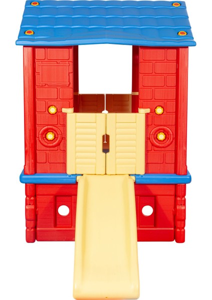 King Ev Iki Kapılı Kaydıraklı Kırmızı