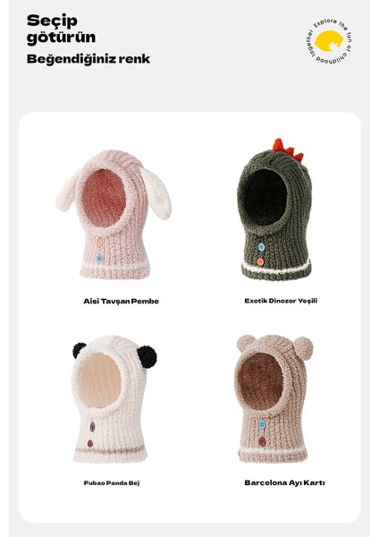 Bebek Çocuk Kış Şapkası Sıcak Tutmalı Erkek/kız Örgü Rüzgar Geçirmez Kulak Koruyuculu Tek Parça Şapka (Yurt Dışından) fırsatları