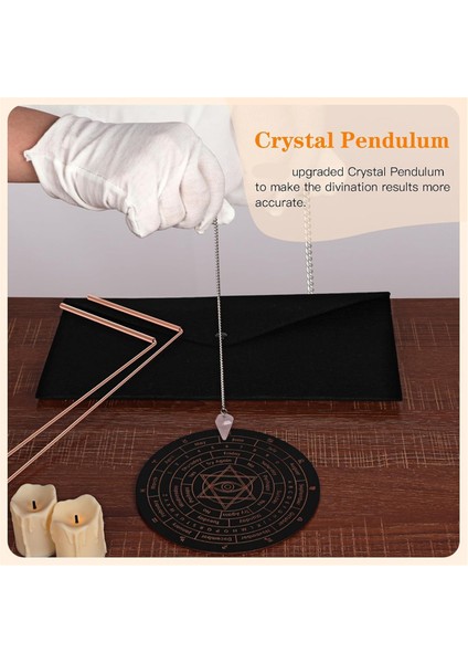 Saf Bakır Çubuklar - 2 Adet, Sarkaçlı ve Su Için Kehanet Matlı Kehanet Çubukları (Çanta ve Eldivenlerle Birlikte) (Yurt Dışından) modelleri