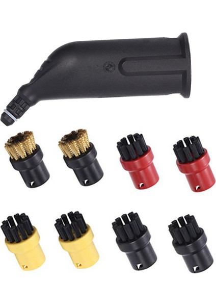 Karcher Sc Serisi Sc1 Sc2 Sc3 Sc4 Sc5 Parça Aksesuarları Için Buharlı Temizleyici Uzatma Nozul Başlığı Yuvarlak Fırça Kitleri (Yurt Dışından)