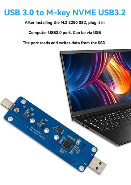 M2 SSD Adaptör Nvme Muhafazası M.2 - Usb3.2 Kasası Nvme Pcıe M Anahtar SSD Nvme - Usb3.0/type-C Dönüştürücü (Yurt Dışından) indirimleri