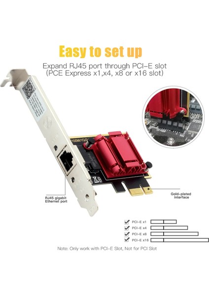 2.5g Pcı-E Ağ Kartı RTL8125B Çip Gigabit Ethernet Pcı Express Ağ Kartı 100/2500MBPS 1gbps/2.5gbps RJ45 Lan Pc (Yurt Dışından) indirimleri