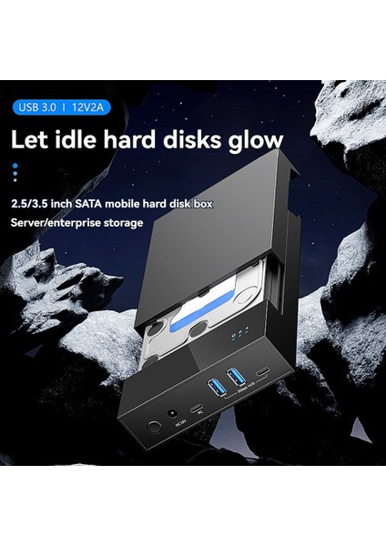 USB 3.0 - 3.5 Inç Sata Sürücü Yerleştirme Istasyonu Harici Sabit Disk Muhafazası 3.5 2.5 Inç Sata SSD HDD Için 20TB Ingiltere Fişi (Yurt Dışından) fırsatları
