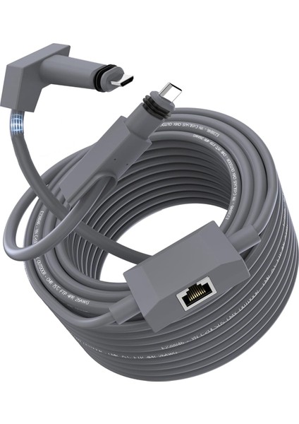 Ethernet Adaptörlü Starlink Gen 2 Kablosu 2'si 1 Arada, Cmx Cmr Dereceli 26AWG Starlink Yedek Kablosu (50FT) (Yurt Dışından)