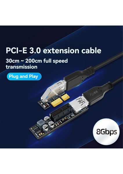 Btbcoin Eklenti Kartı Pcı-E Yükseltici Pcıe Pcı-Express X1 - X4 Pcı E Yükseltici Kart Uzatma Adaptörü 30 cm USB Uzatma Kablosuyla (Yurt Dışından) fiyatları