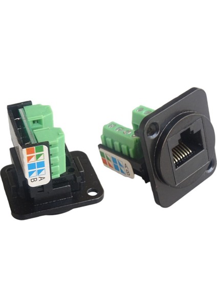 RJ45 CAT5E Ağ Kablosu Soketi RJ45 Panel Kurulum Modülü Ağ Kablosu Genişletici Cat 5 Panel Konnektörü (Yurt Dışından)