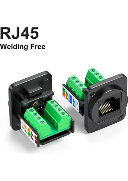RJ45 CAT5E Ağ Kablosu Soketi RJ45 Panel Kurulum Modülü Ağ Kablosu Genişletici Cat 5 Panel Konnektörü (Yurt Dışından) modelleri