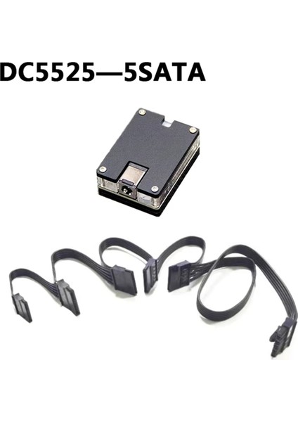 DC12V 5.5x2.5mm - 12V 5V Sata HDD SSD Güç Kablosu Sabit Disk Adaptör Modülü Güç Kaynağı Dc-Sata Nas 3sata (Yurt Dışından) indirimleri
