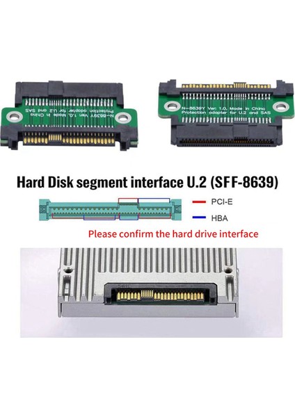 Pcı-E - SFF8639 Erkek - Dişi SSD U.2 Genişletme Kartı SFF-8639 Çok Işlevli 8639 Erkek - Dişi Adaptör Kartı (Yurt Dışından) fiyatları