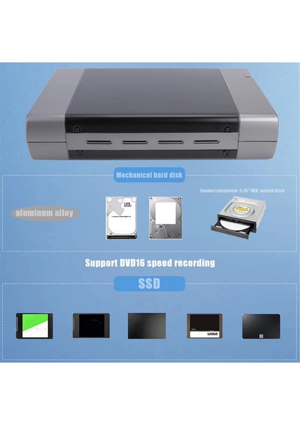 5.25 Inç HDD SSD Muhafaza Kutusu Usb3.0'dan Sata'ya Harici Sabit Disk Kutusu DVD SSD HDD Sabit Disk Kutusu 16 Hızlı Ab Fişi (Yurt Dışından) fırsatları