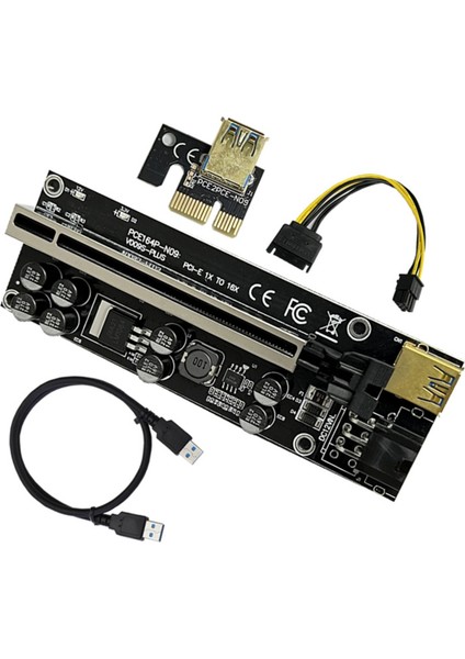 VER009S Plus Pcı-E Yükseltici Kart 009S Plus Pcıe X1-X16 4pin 6pin Güç USB 3.0 Kablosu Grafik Kartı Gpu Madenciliği Için (Yurt Dışından)